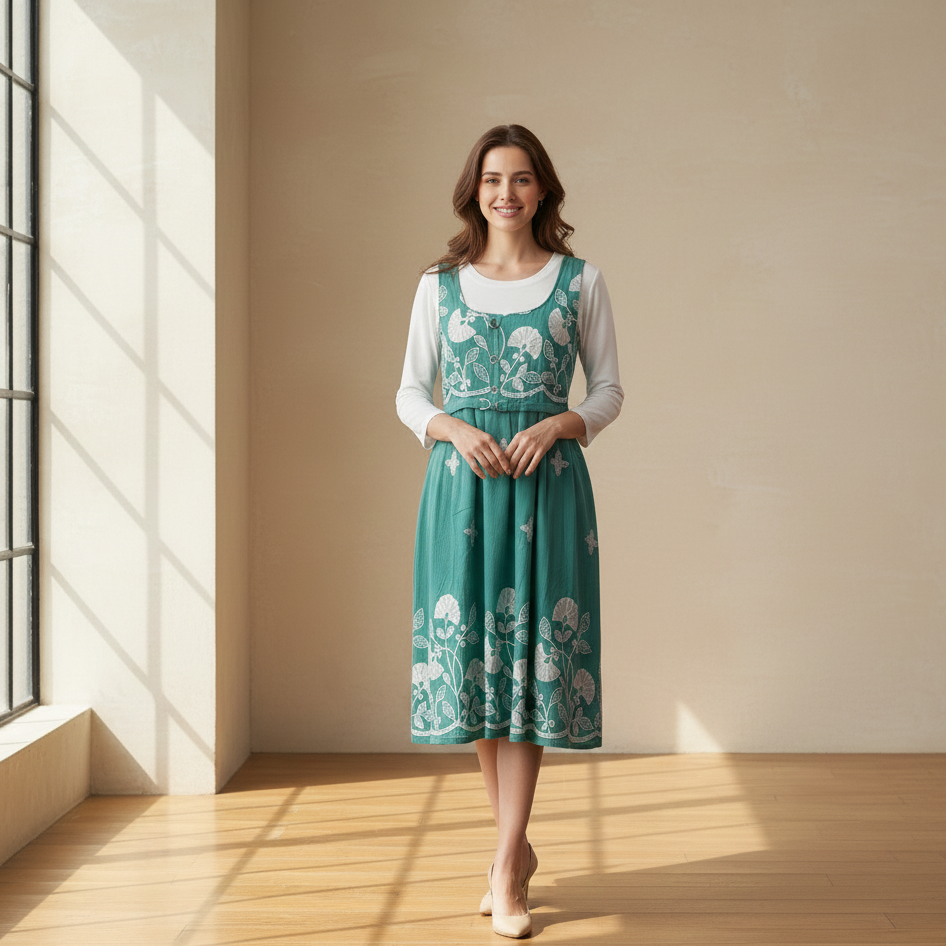 Meadow A-Line Pinafore Dress