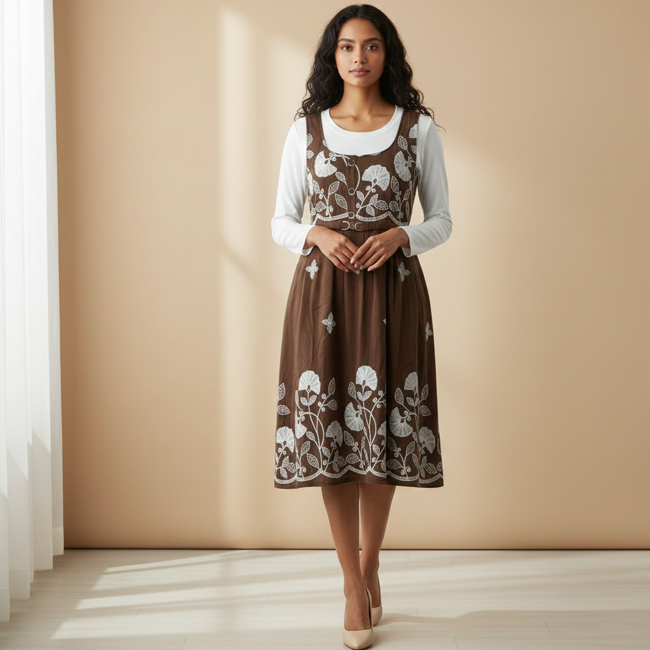 Meadow A-Line Pinafore Dress