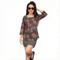 Women's Boho Feather Print Smock Top