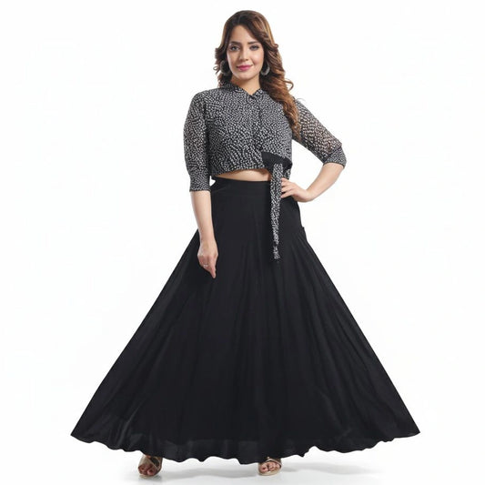 Crop Top and Flowy Maxi Skirt Set