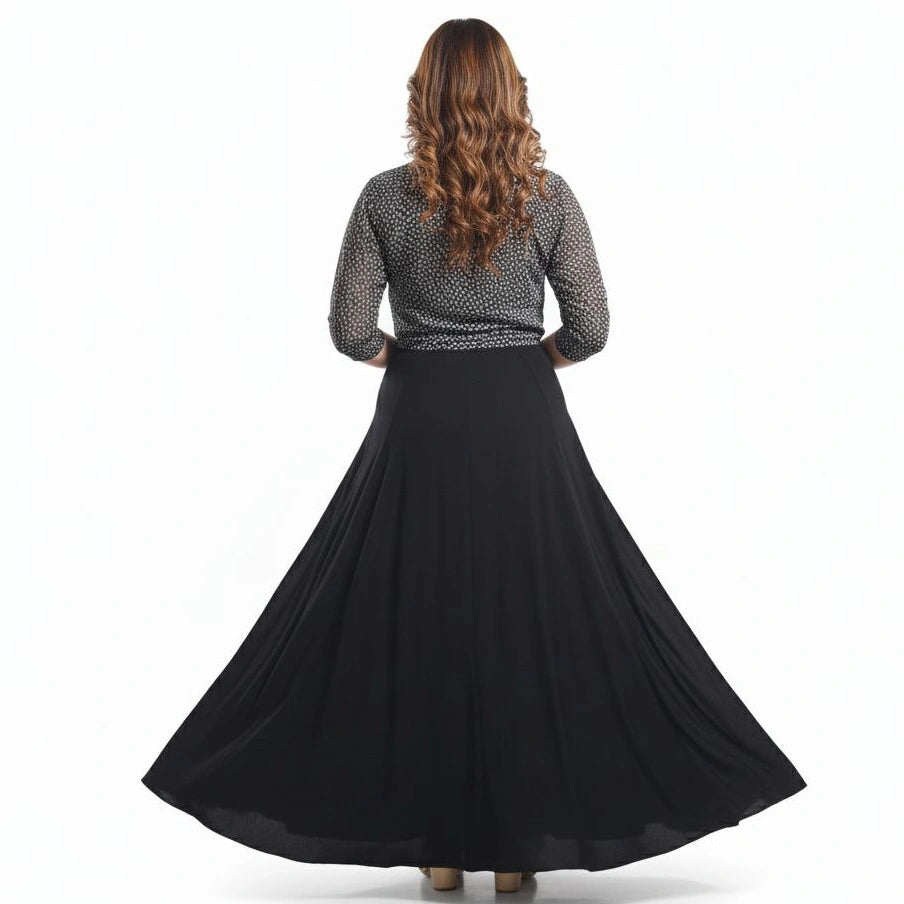 Crop Top and Flowy Maxi Skirt Set