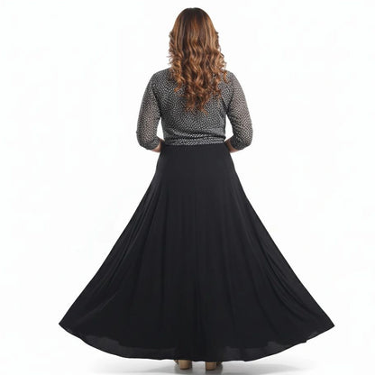 Crop Top and Flowy Maxi Skirt Set