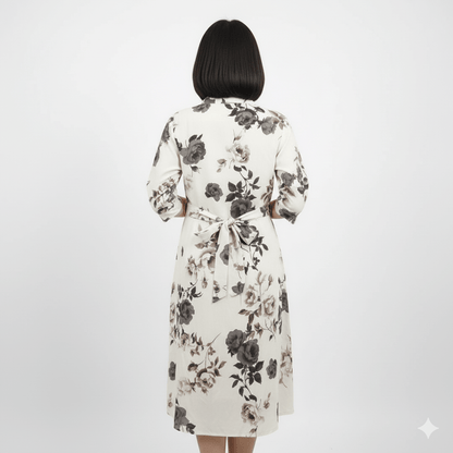 Serene Floral Midi Shirt Dress - seiszn - seiszn - product_tag